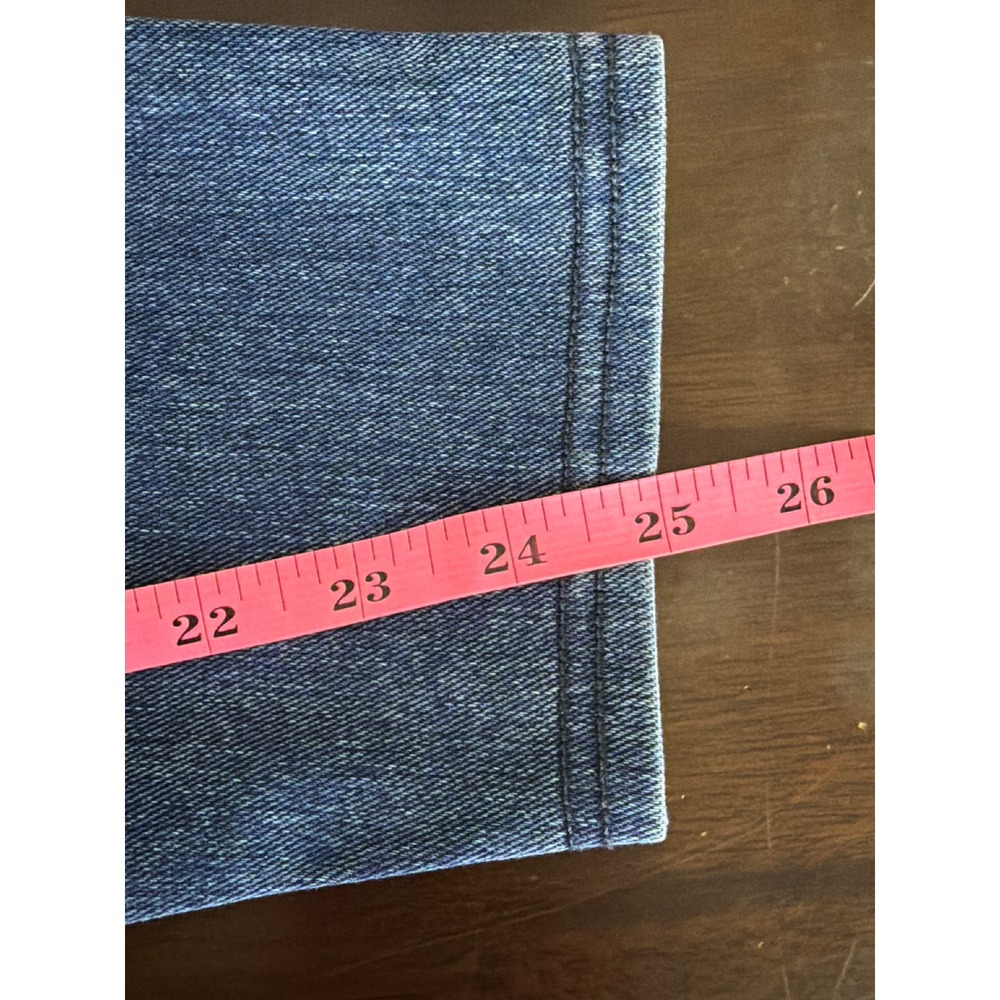 Halara Women L 7/8 Leggings Excellent Crossover Waist Denim Look Pockets New - Picture 6 of 9